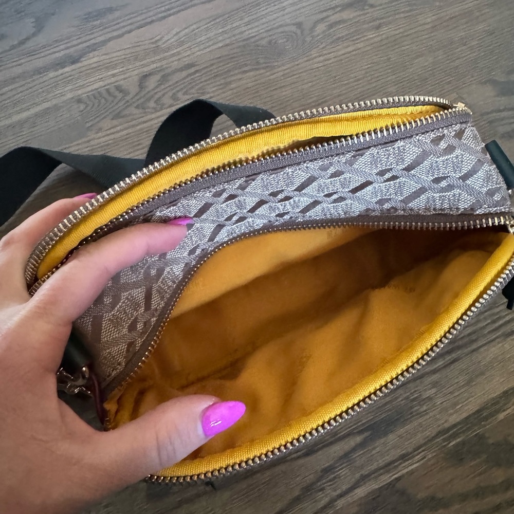 MZ Wallace Beige & Burgundy Crossbody Bag with Green Accents - Picture 6 of 9